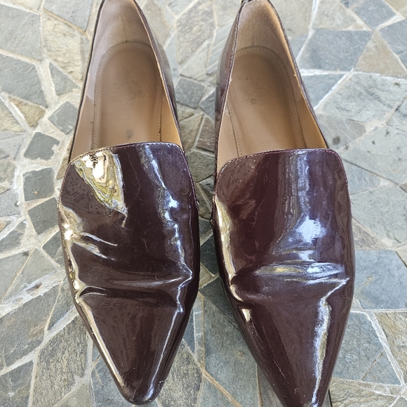 Calvin Klein Elin Oxblood Patent Leather flats 8 - Picture 5 of 6